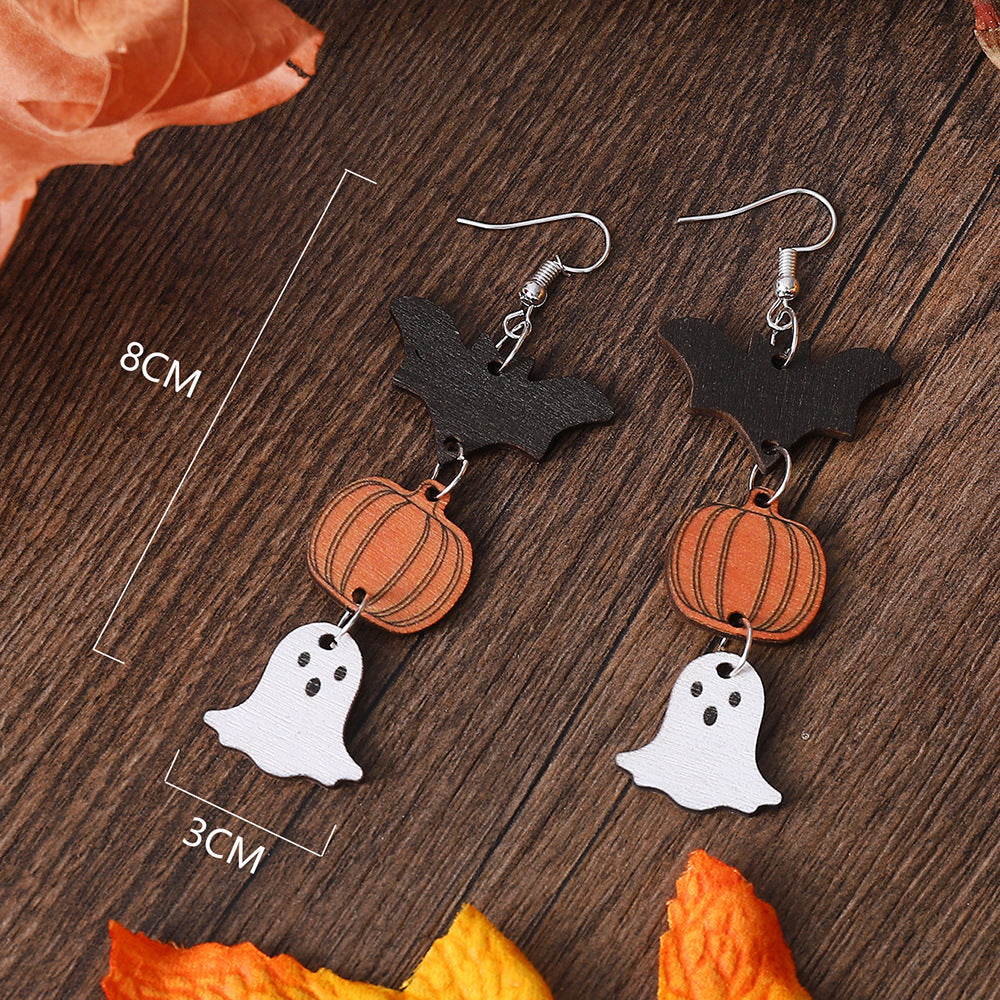 Wholesale  Halloween Ghost Pumpkin Bat Earrings