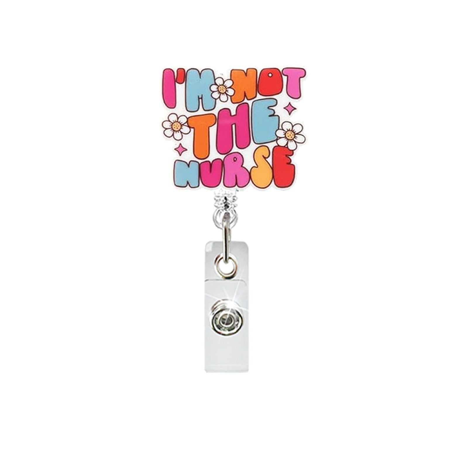 Wholesale Fun Cartoon Acrylic Badge Reel Retractable ID Card Holder Keychain Accessory