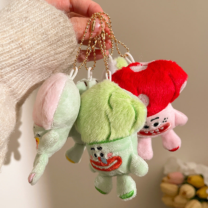 Wholesale Cute plush vegetable doll keychain