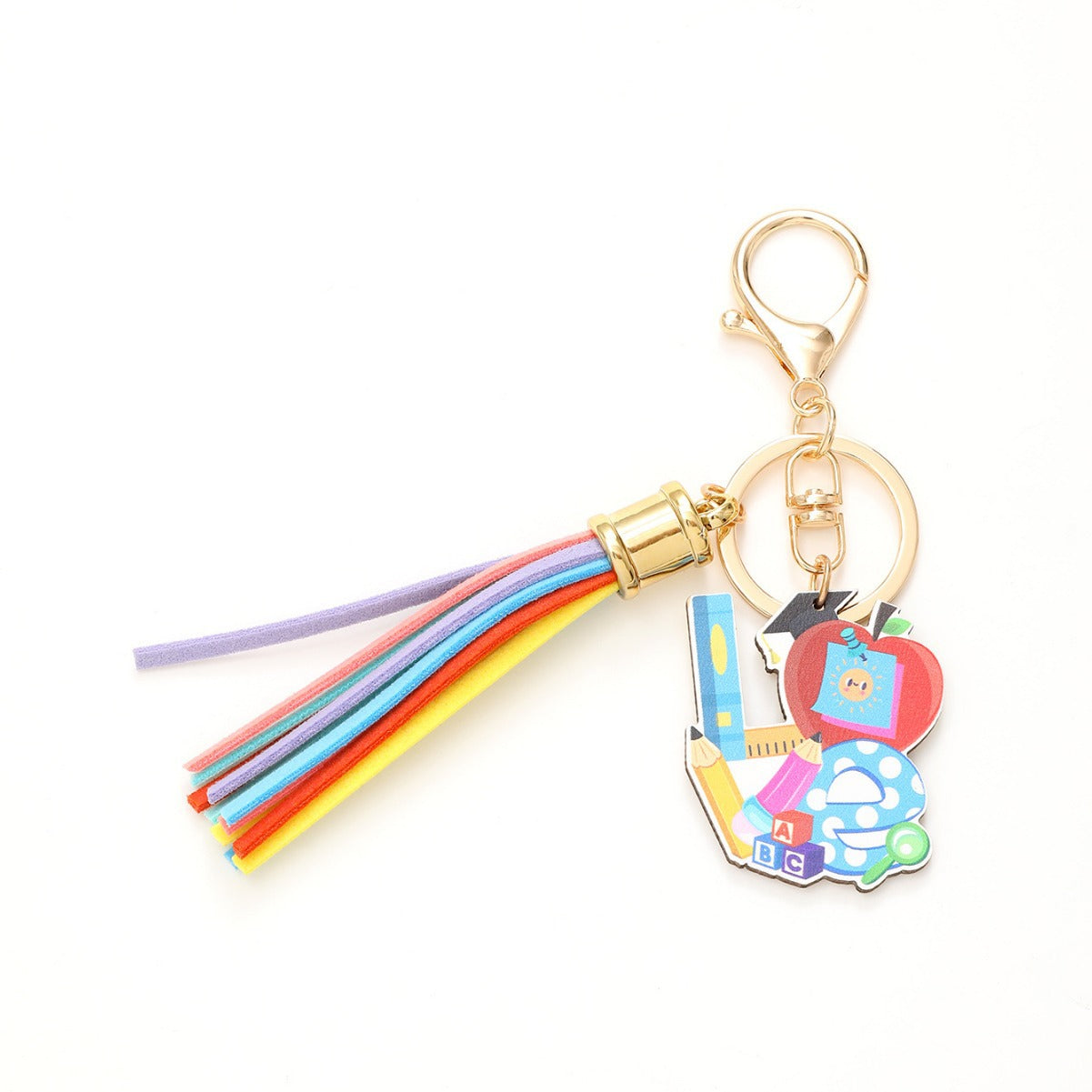 Wholesale American Independence Day Ice Cream Wooden Keychain