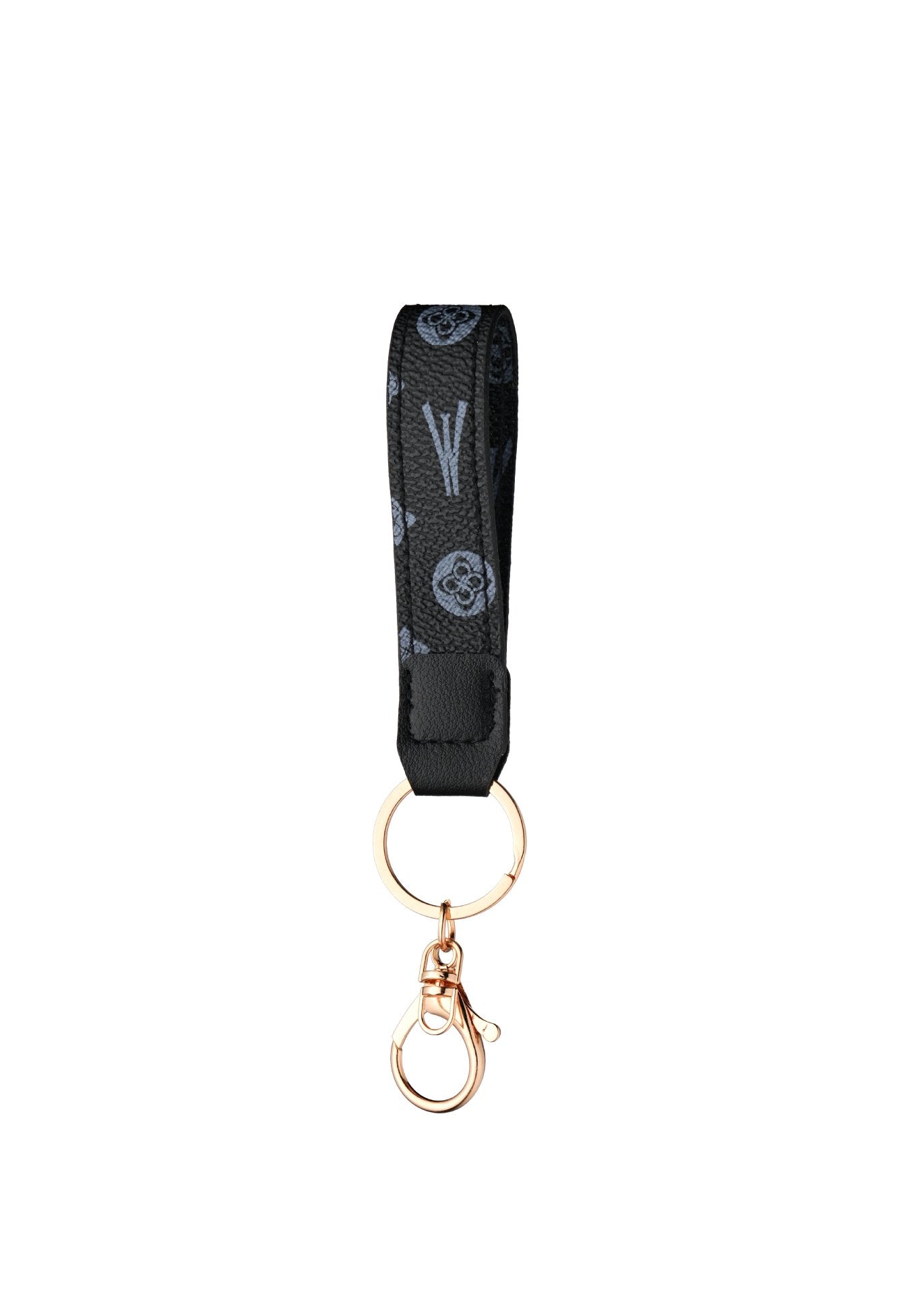 Wholesale Modern Leather Key Chain Pendant with Plant Floral Pattern,  Buckle,  Boutique Car Key Accessory for Resale