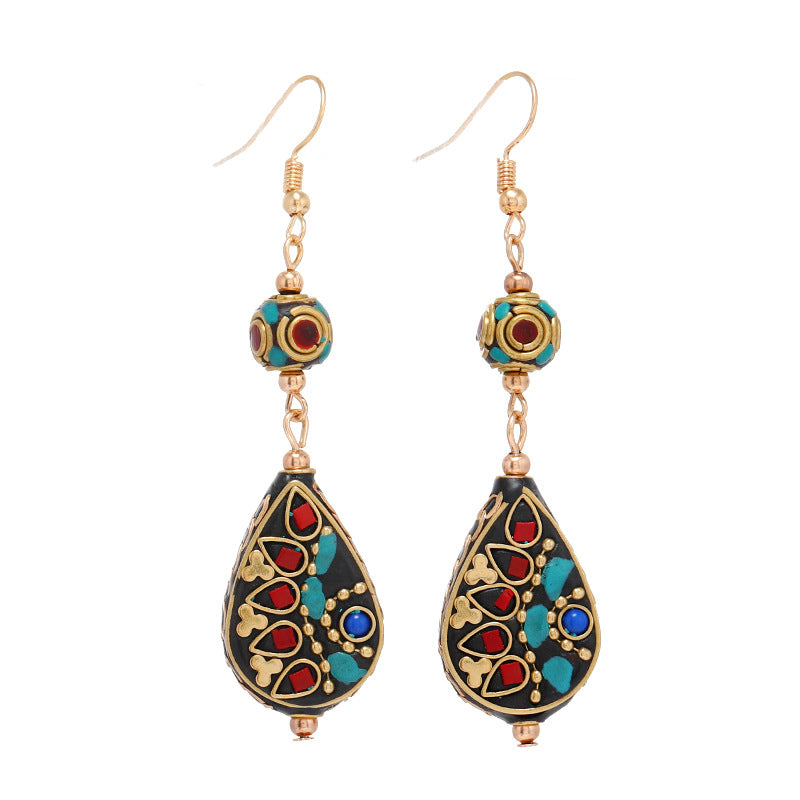 Wholesale Vintage Exotic Style Tibetan Earrings ACC-ES-Luox002
