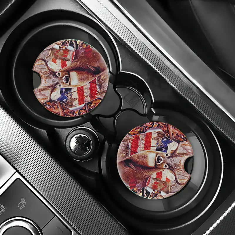 Wholesale Western Sports Style Independence Day Owl Acrylic Coasters Cup Accessories ACC-CA-YiTian001