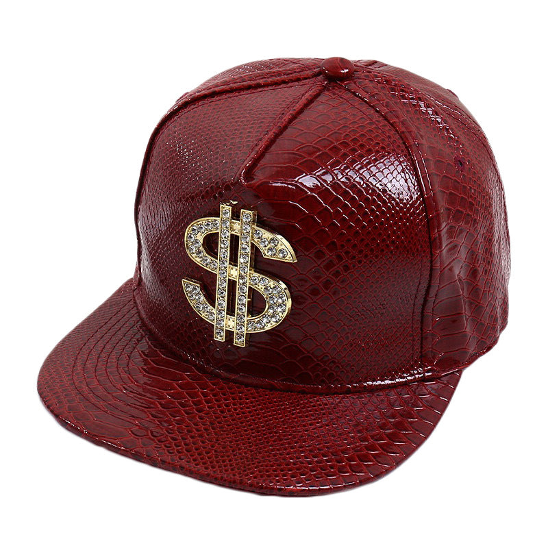 Wholesale PU sunshade metal dollar picture  baseball cap