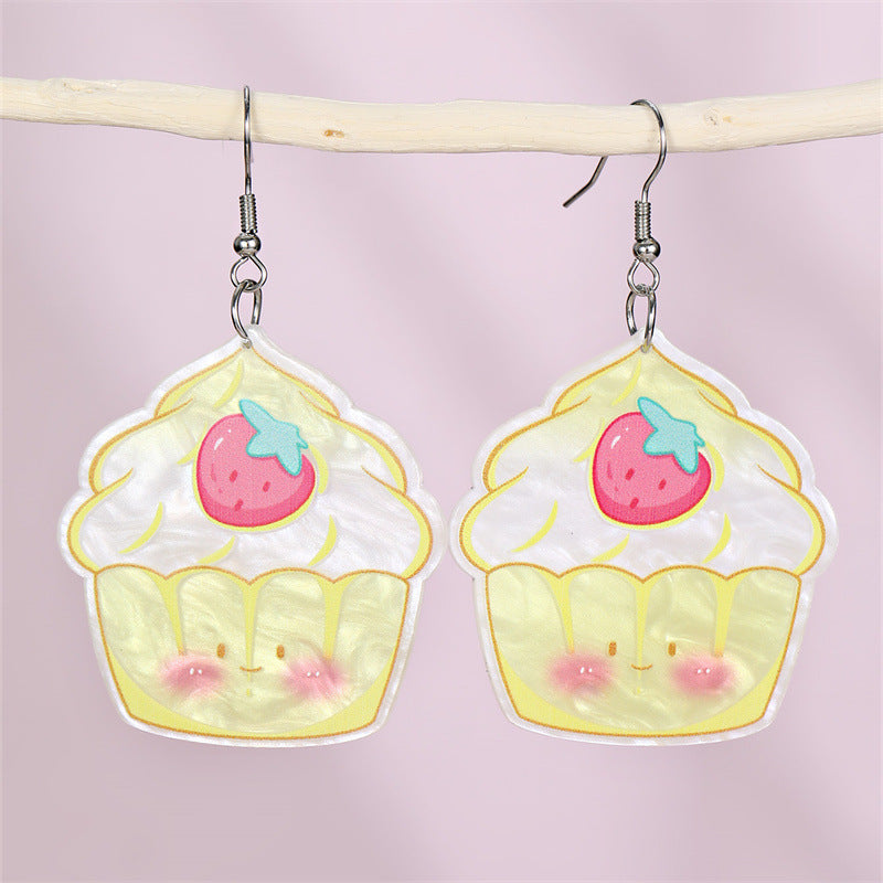 Wholesale  Light Color Ice Cream Pendant Earrings
