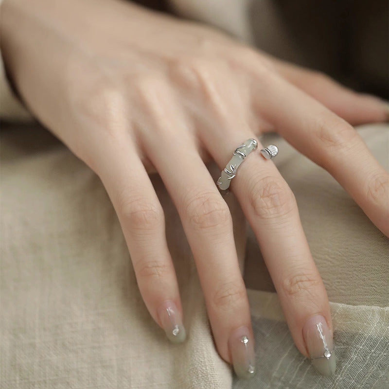 Wholesale Bamboo Ring Copper Open Adjustable Rings ACC-RS-LiuYing004