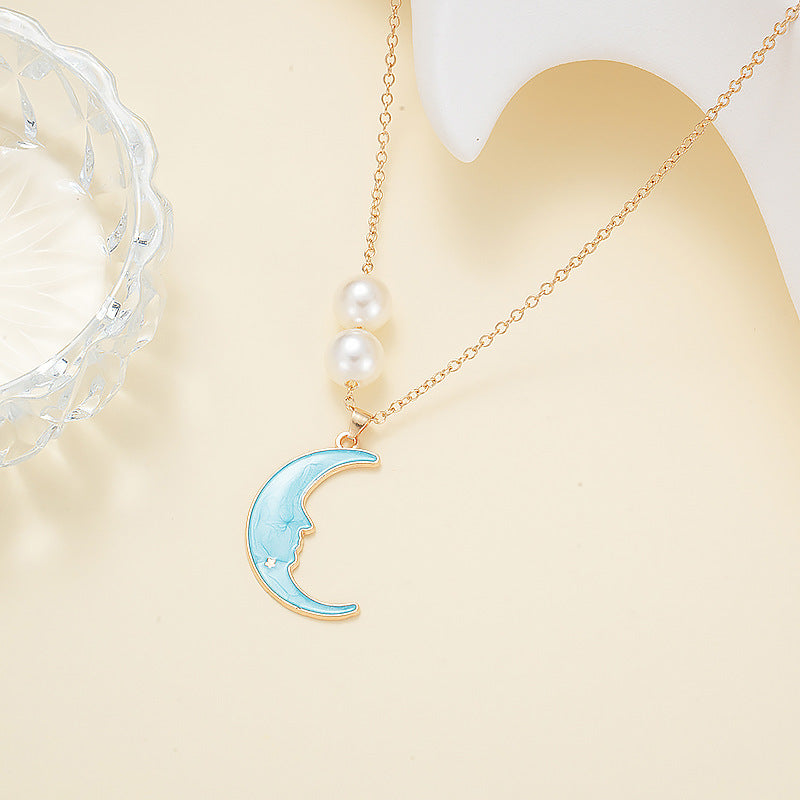 Wholesale Sun Moon Star Pendant Ocean Beach Pearl Necklace