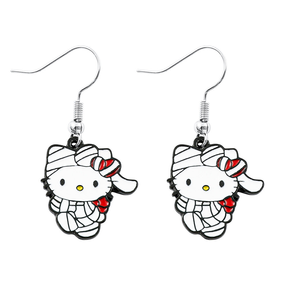 Wholesale Cute Cartoon Kitten Halloween Series Earrings ACCVIP-ES-KeFeng005