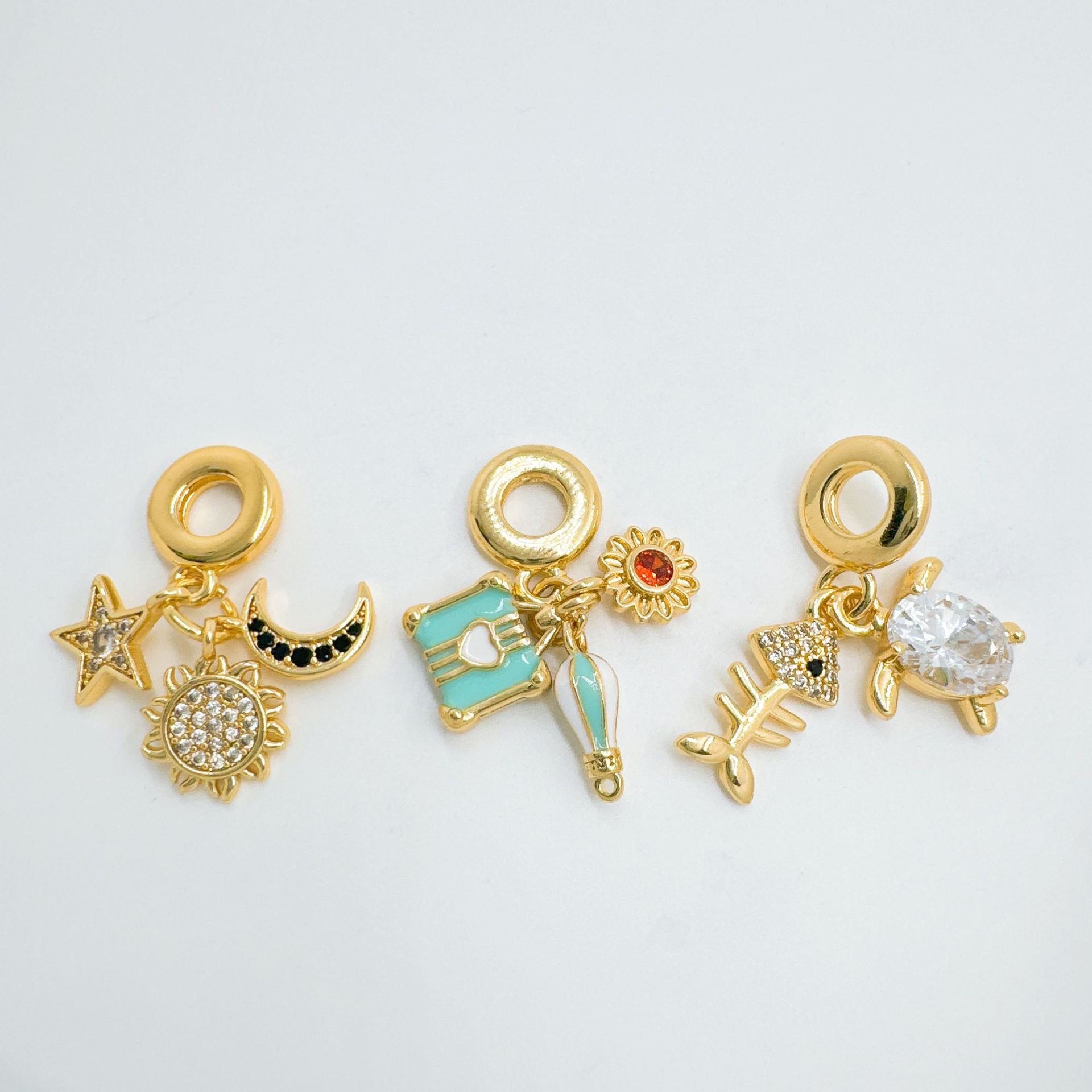 Wholesale Gold Plated Copper Ocean Series Charm Pendant Necklace Women Trendy Fashion Accessory