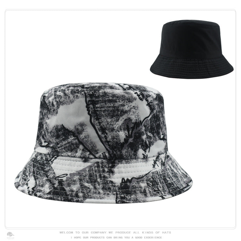 Wholesale Retro Pattern Printed Bucket Hat Double Sided Basin Hat ACC-HT-DaQi001