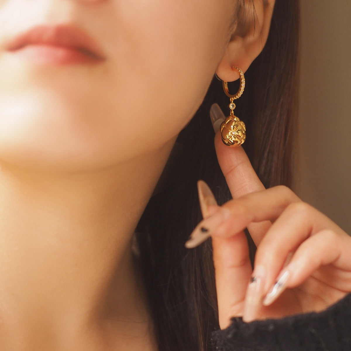 Wholesale Easter Egg Diamond Dangle Earrings