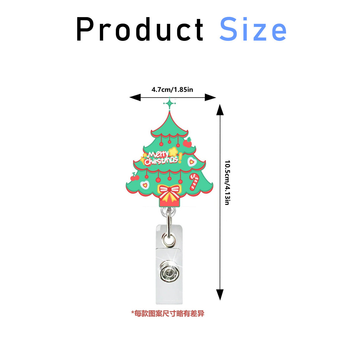 Wholesale acrylic Christmas tree medical   Badge Reels