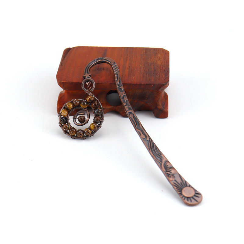 Wholesale Natural Stone Colorful Crystal Beads Conch Tree of Life Bookmark ACC-BM-HanX005