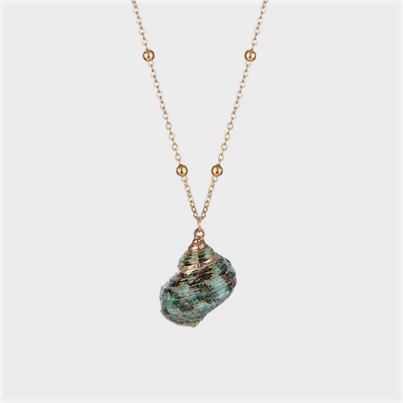 Wholesale Beach shell gold-plated conch necklace
