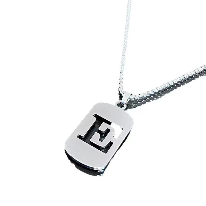 Wholesale  26 English letter necklace titanium steel chain