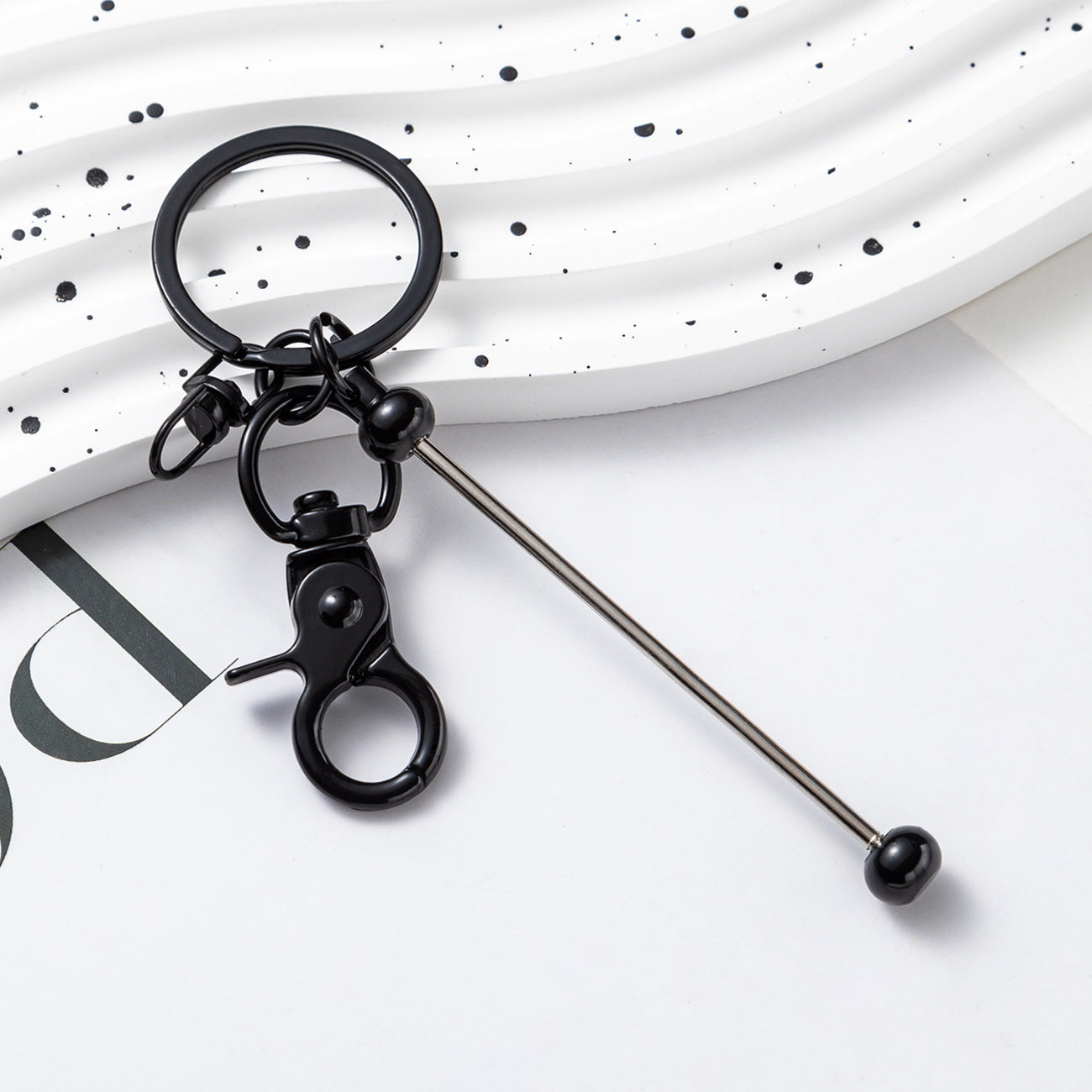 Wholesale Beadable Keychains Gradient Color DIY Beaded Keychains ACC-KC-HuaH009