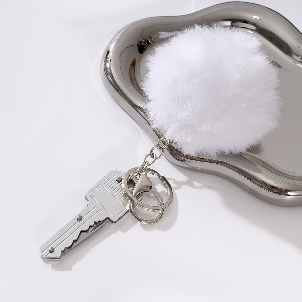 Wholesale Fur Ball Pom Pom Folding Keychain Keychains Accessories ACC-KC-ZhiYa036