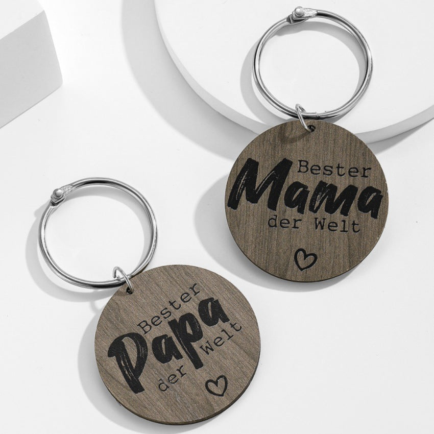 Wholesale Cute letter keychain for Father's Day and Mother's Day