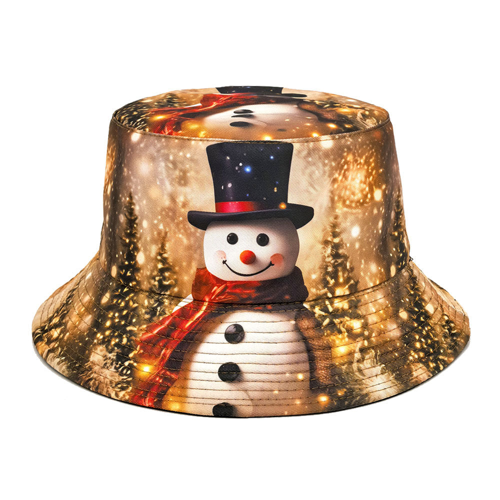Wholesale Christmas snowman pattern bucket hat