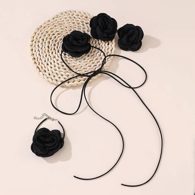 Wholesale Rose Camellia Choker Wrist Necklace