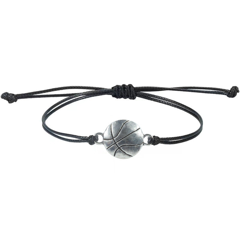 Wholesale Wax Thread Woven Baseball Football Hand Wristbands Basketball Bracelet