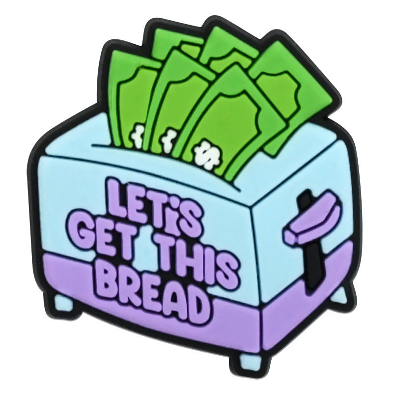 Wholesale   Random 100pcs USD seriesPVC Soft Rubber Shoe Buckle Decoration