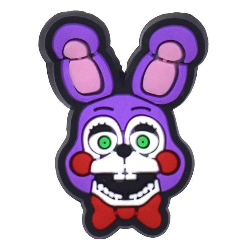 Wholesale Random 100pcs Animal PVC Soft Rubber Shoe Buckle Decoration ACC-SC-RYY074