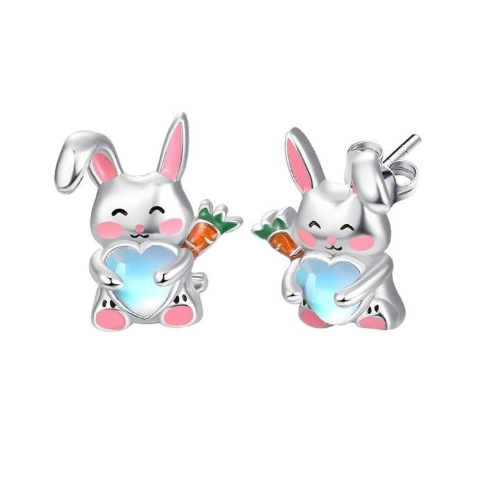 Wholesale  cute rabbit diamond earrings