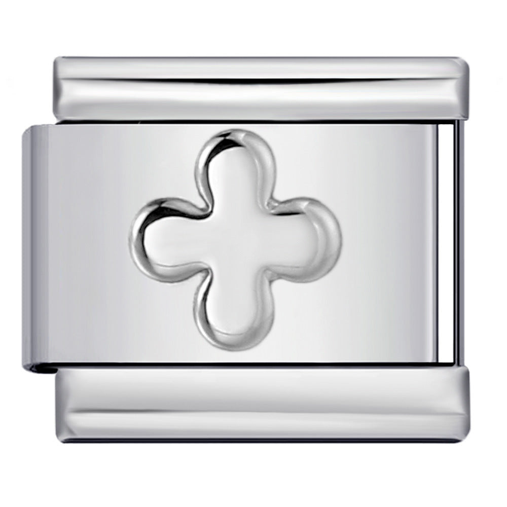 Wholesale Italian Charm Bracelet 9mm DIY Splicing Removable Convex Silver Stainless Steel Composable Bracelet