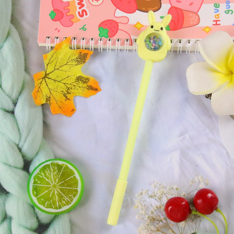 Wholesale Cartoon rabbit sequins neutral pen