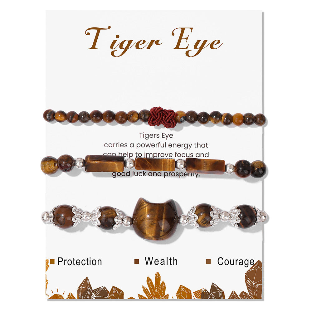 Wholesale Natural Stone Crystal Bracelet Set ACC-BT-YinYi010