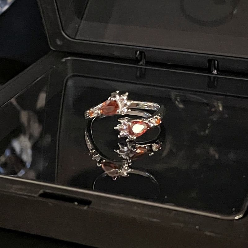 Wholesale Red stacked all-match cold ring