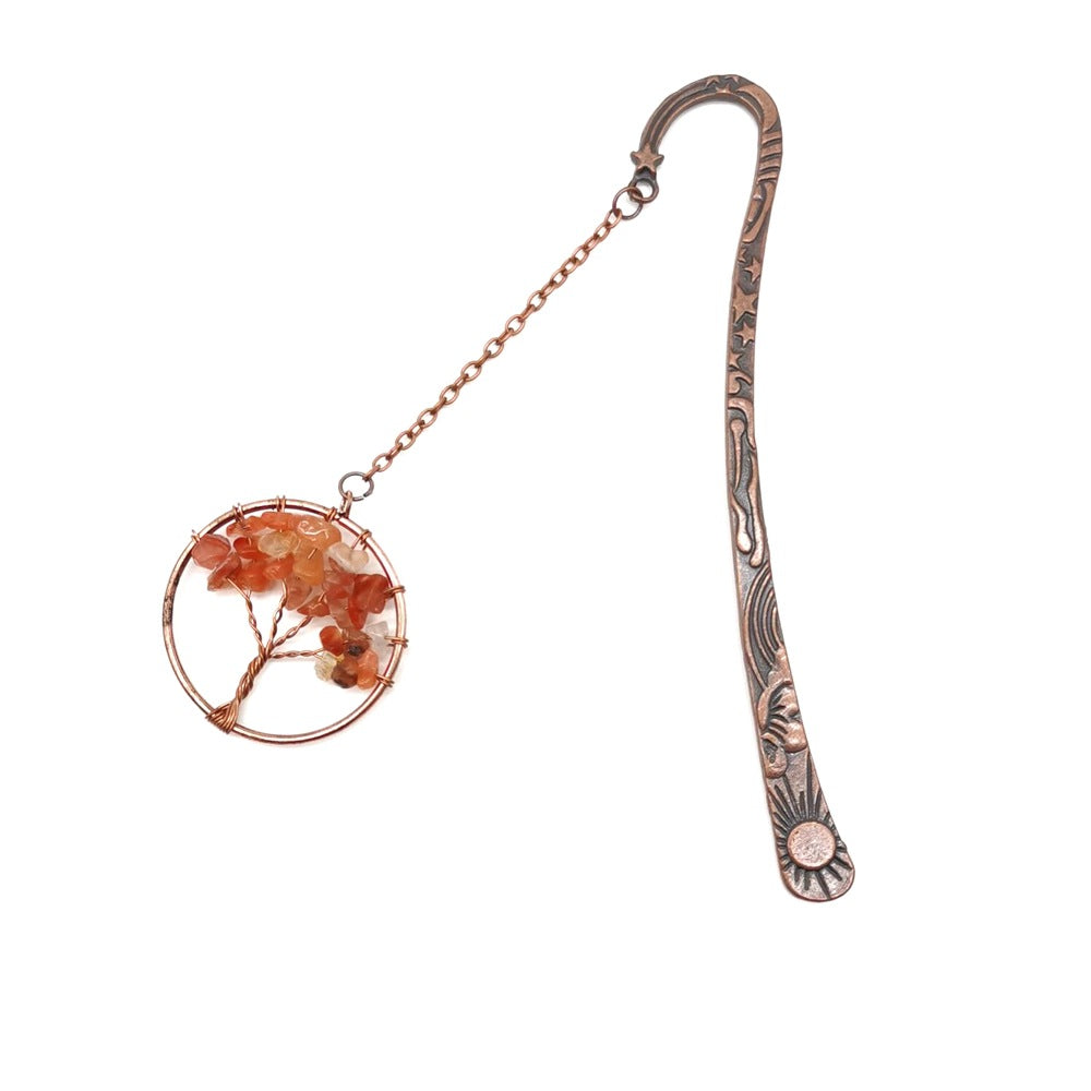 Wholesale Natural Gravel Crystal Tree of Life Bookmarks ACC-BM-HanX002