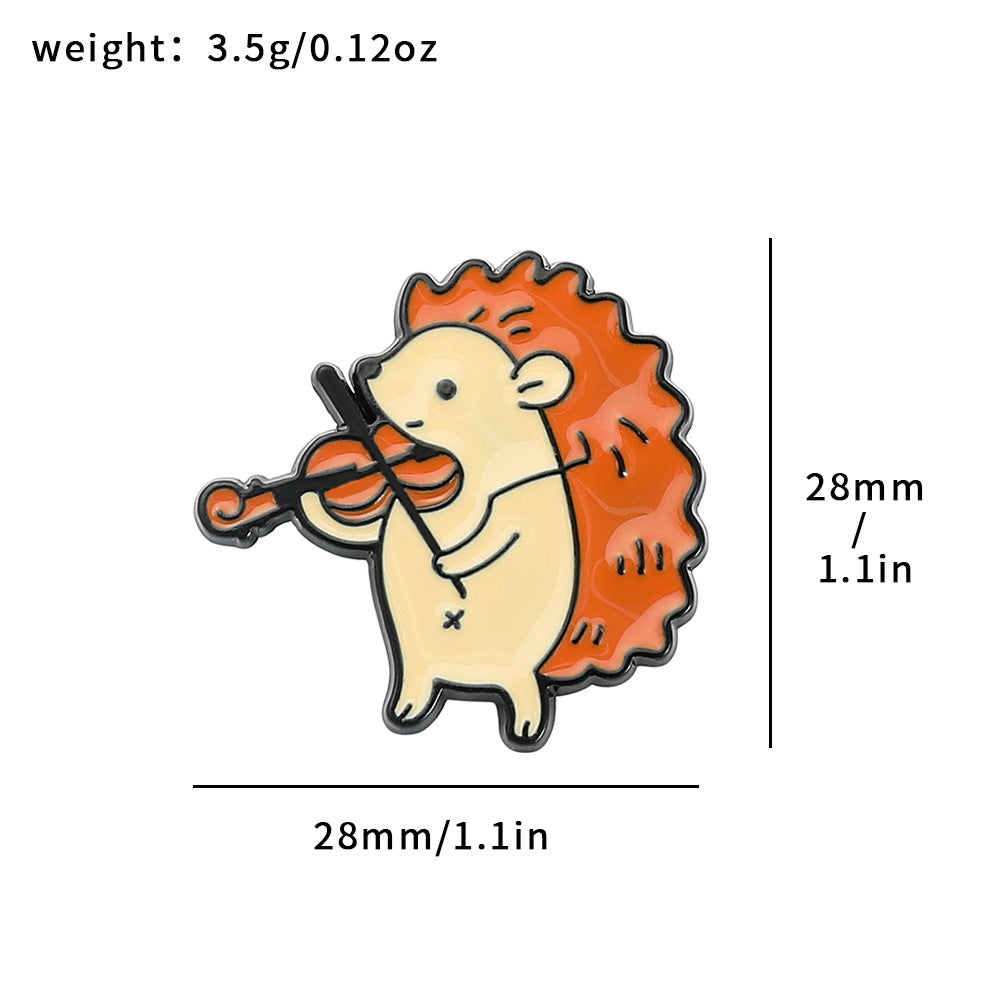 Wholesale Cartoon cute hedgehog metal badge brooch