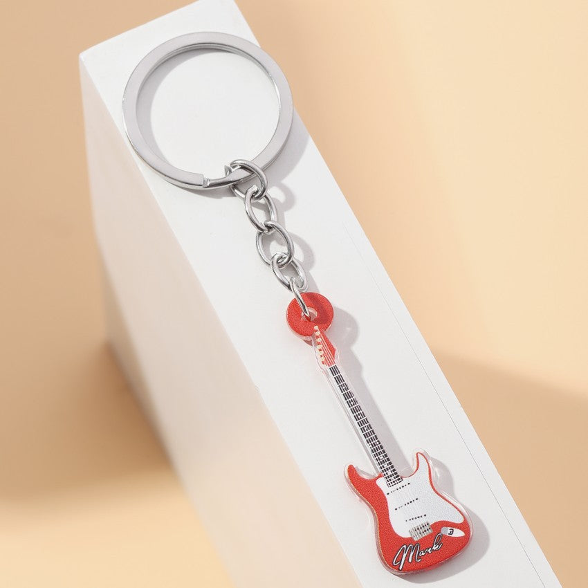 Wholesale Hip Hop Rock Double Sided Guitar Acrylic Keychains ACC-KC-RongR056