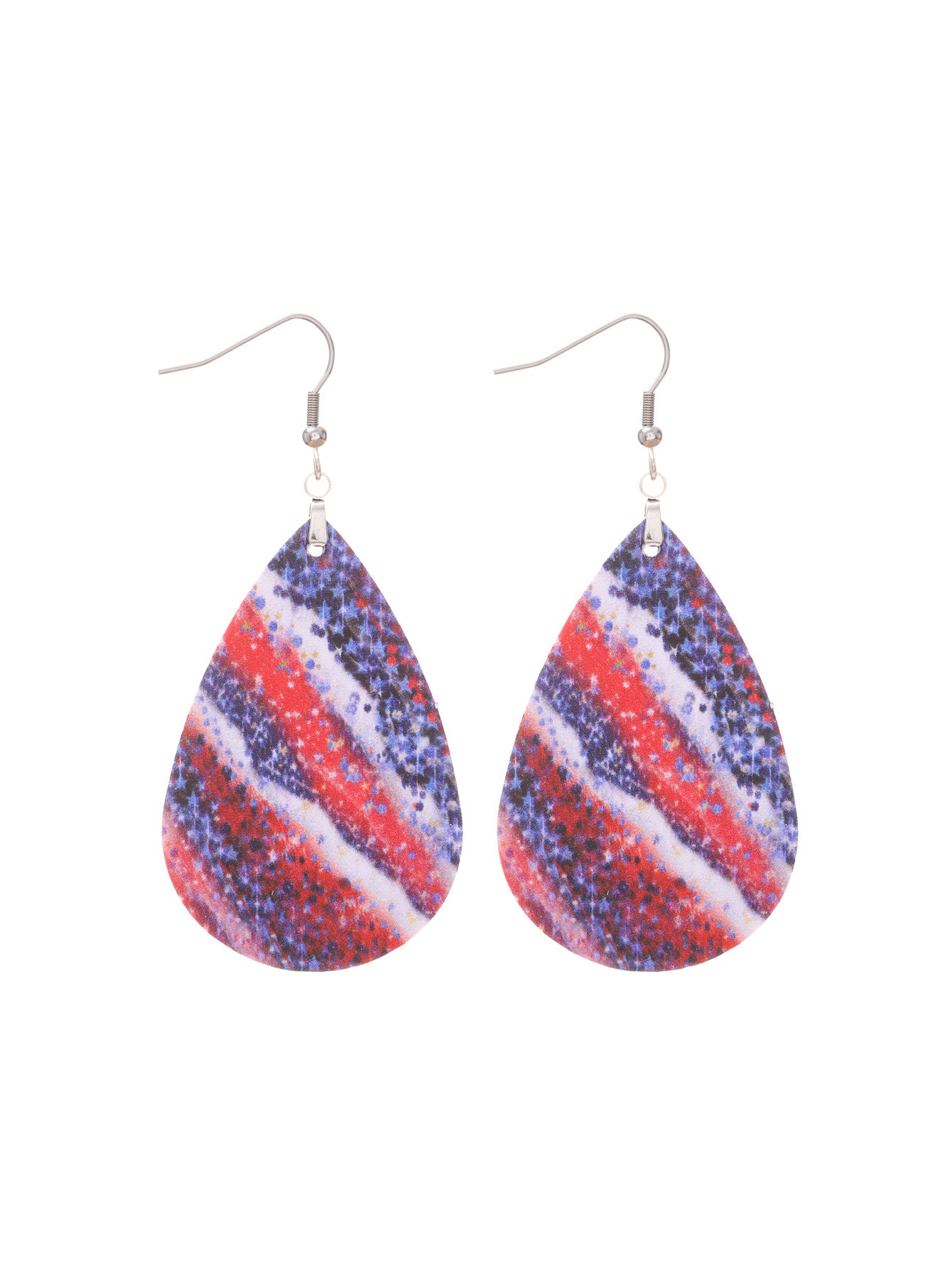 Wholesale  Flag Leather Earrings Independence Day Earrings