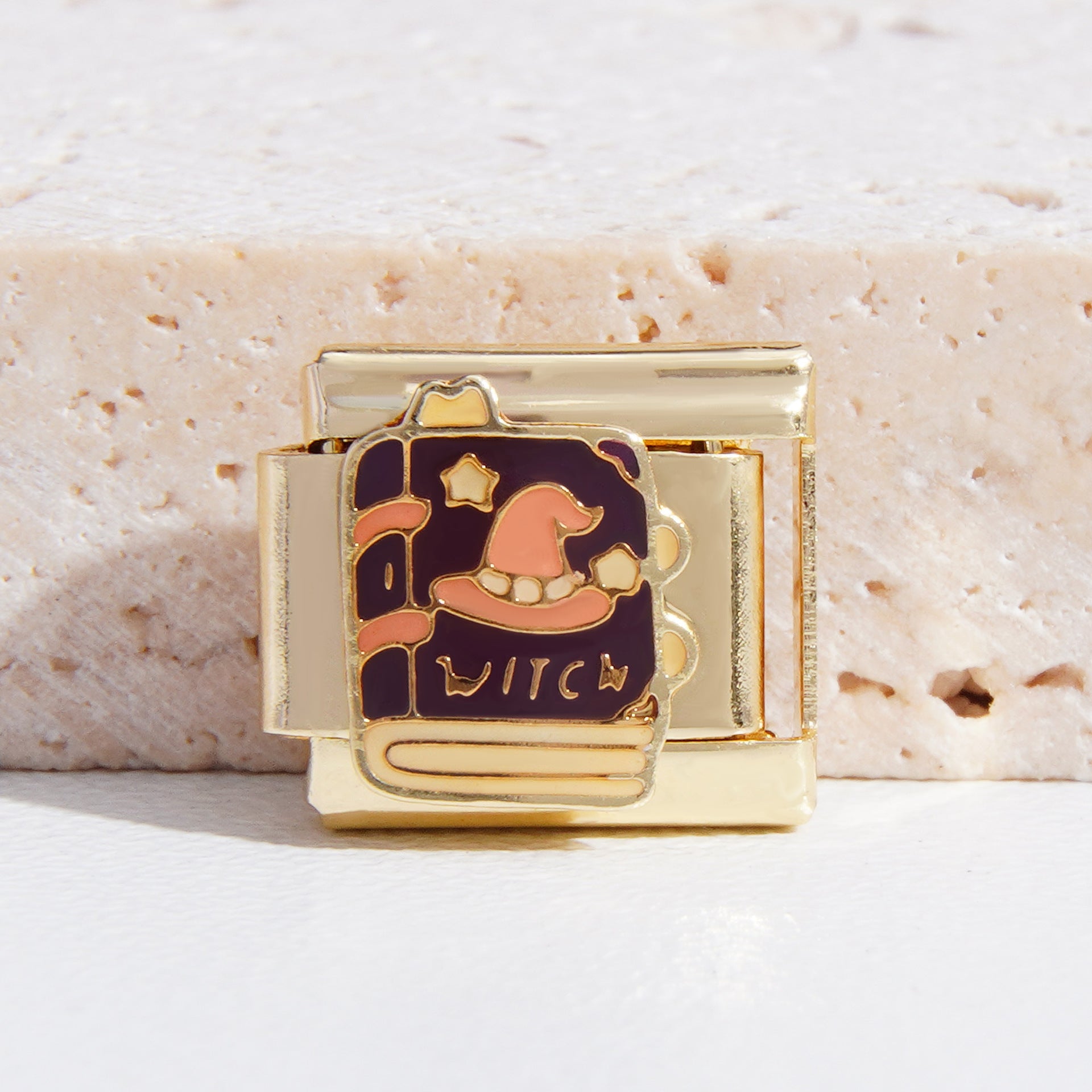 Wholesale Italian Charm Bracelet 9mm DIY Splicing Christmas Gold Titanium Steel Composable Bracelet