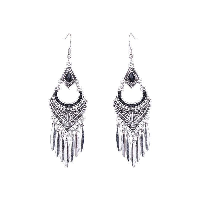 Wholesale Bohemian Ethnic Tassel Earrings Alloy Distressed Design,  Everyday Gift