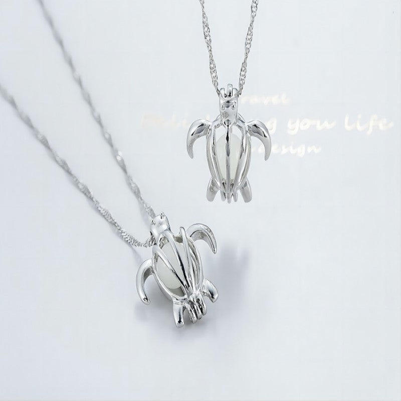 Wholesale Hollow turtle luminous necklace