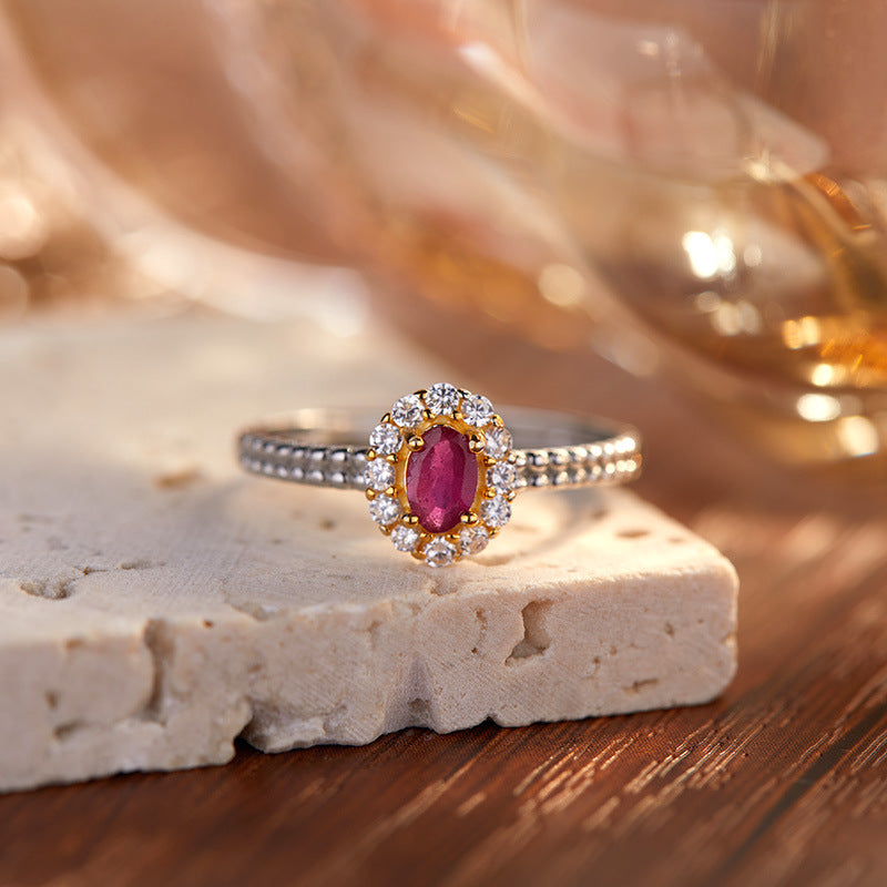 Wholesale Natural Gemstone S925 Sterling Silver Rings