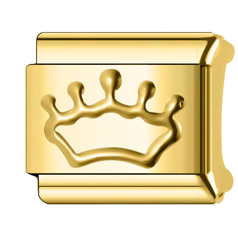 Wholesale Italian Charm Bracelet 9mm DIY Splicing Gold Plated Series Stainless Steel Composable Bracelet