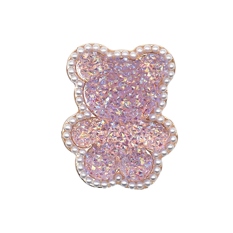 Wholesale Sweet Pink Princess Diamond Shoe Buckle Metal Charm Decorative Fashion Accessory For Sandals Gift Boutique Resale