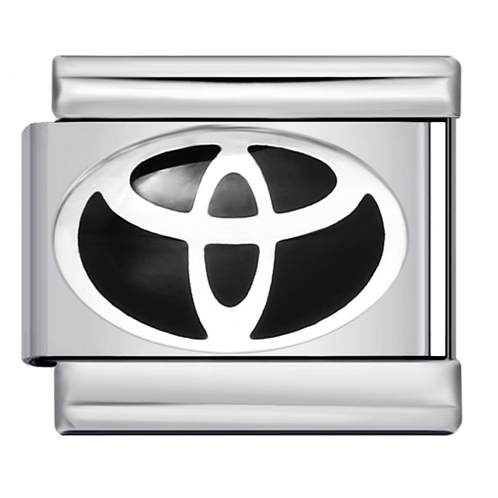 Wholesale Italian Charm Bracelet 9mm DIY Car Logo Series   Creative Stainless Steel Composable Bracelet