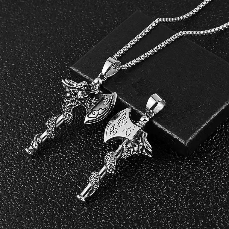 Wholesale Vintage Axe Pendant Necklace,  Trendy Retro Men' s Fashion Accessory