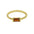 Wholesale  18k Brass Long Square Ladder Square  Birthstone  December Opening Ring