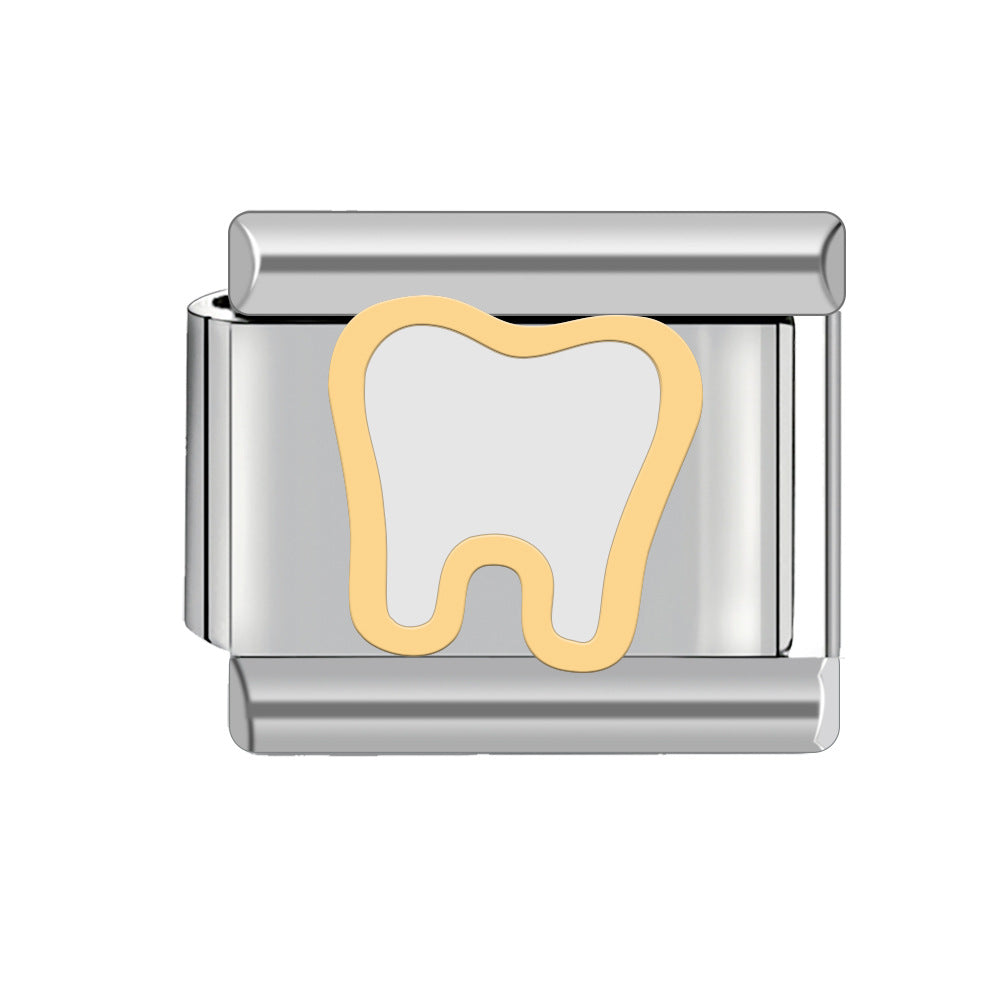 Wholesale Italian Charm Bracelet Stainless Steel Bracelet 9mm DIY Pattern Free Stitching Detachable Composable Bracelet ACC-BT-JL008