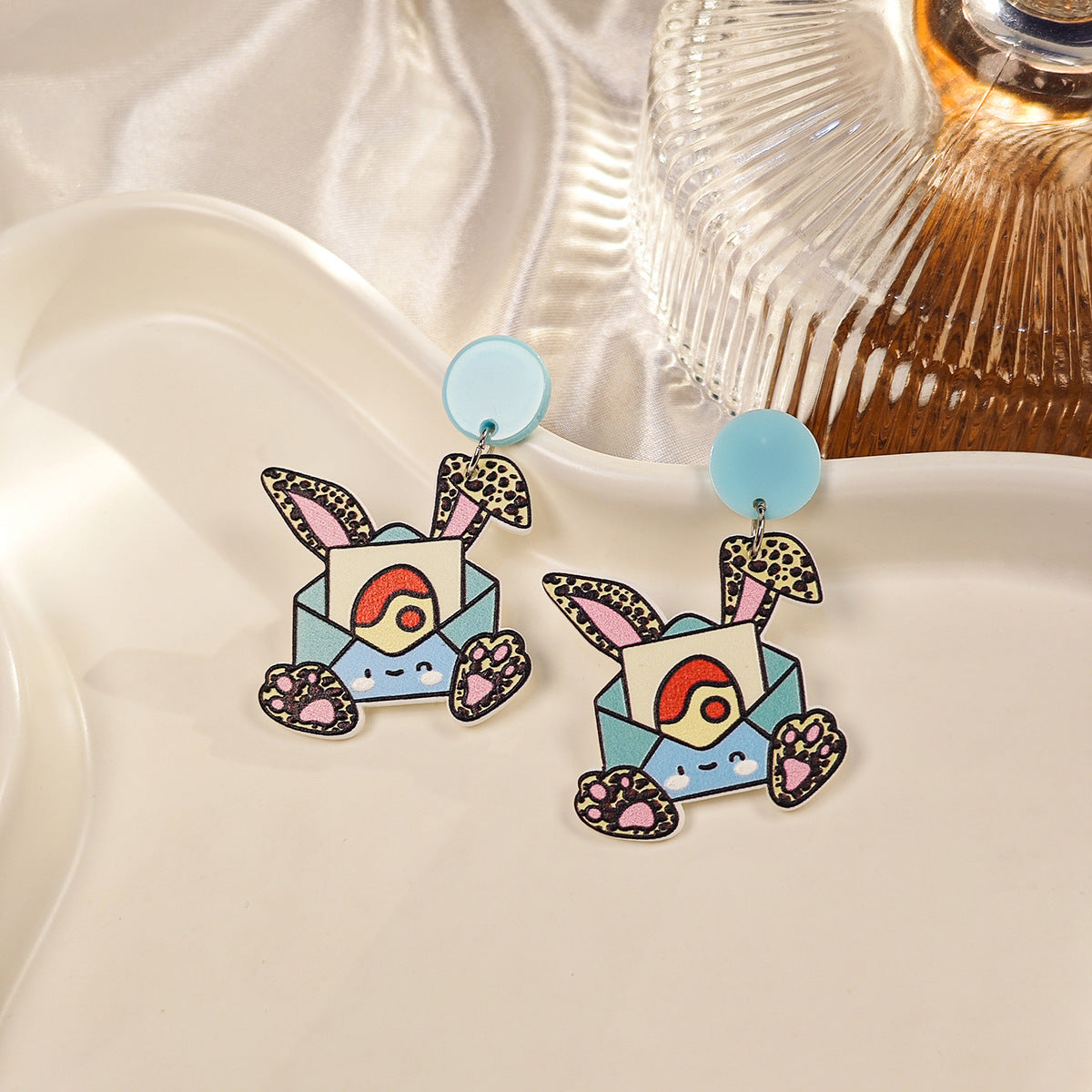 Wholesale Vintage Cartoon Bunny Easter Acrylic Earrings