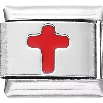 Wholesale Italian Charm Bracelet 9mm DIY Splicing Cross Series Colorful Stainless Steel Composable Bracelet