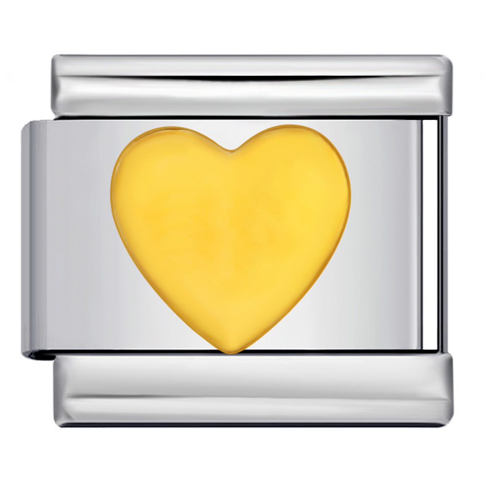 Wholesale 9mm Italian Charm Starter Bracelets DIY Hearts Single Section Creative Stainless Steel Composable Bracelet