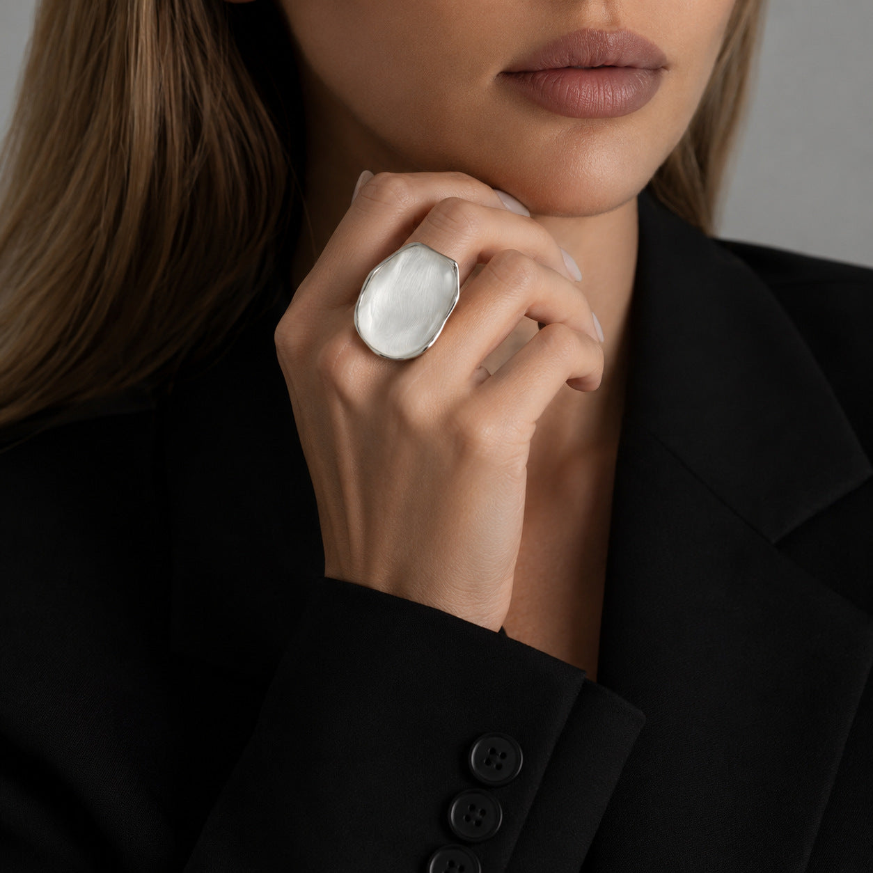 Wholesale Resin Geometric Ring With Water Ripple Cat Eye Finish Women S Fashion Jewelry Accessory